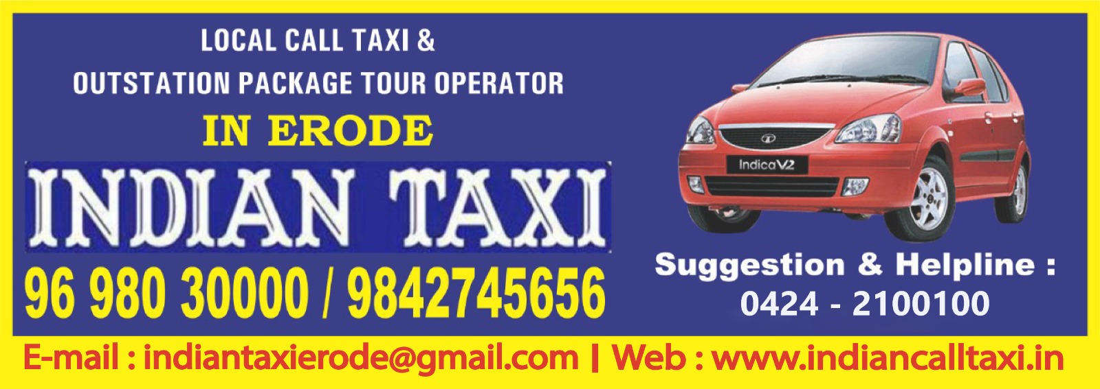 Taxi services in Erode, Airport Call Taxi Erode, Erode to Salem call taxi